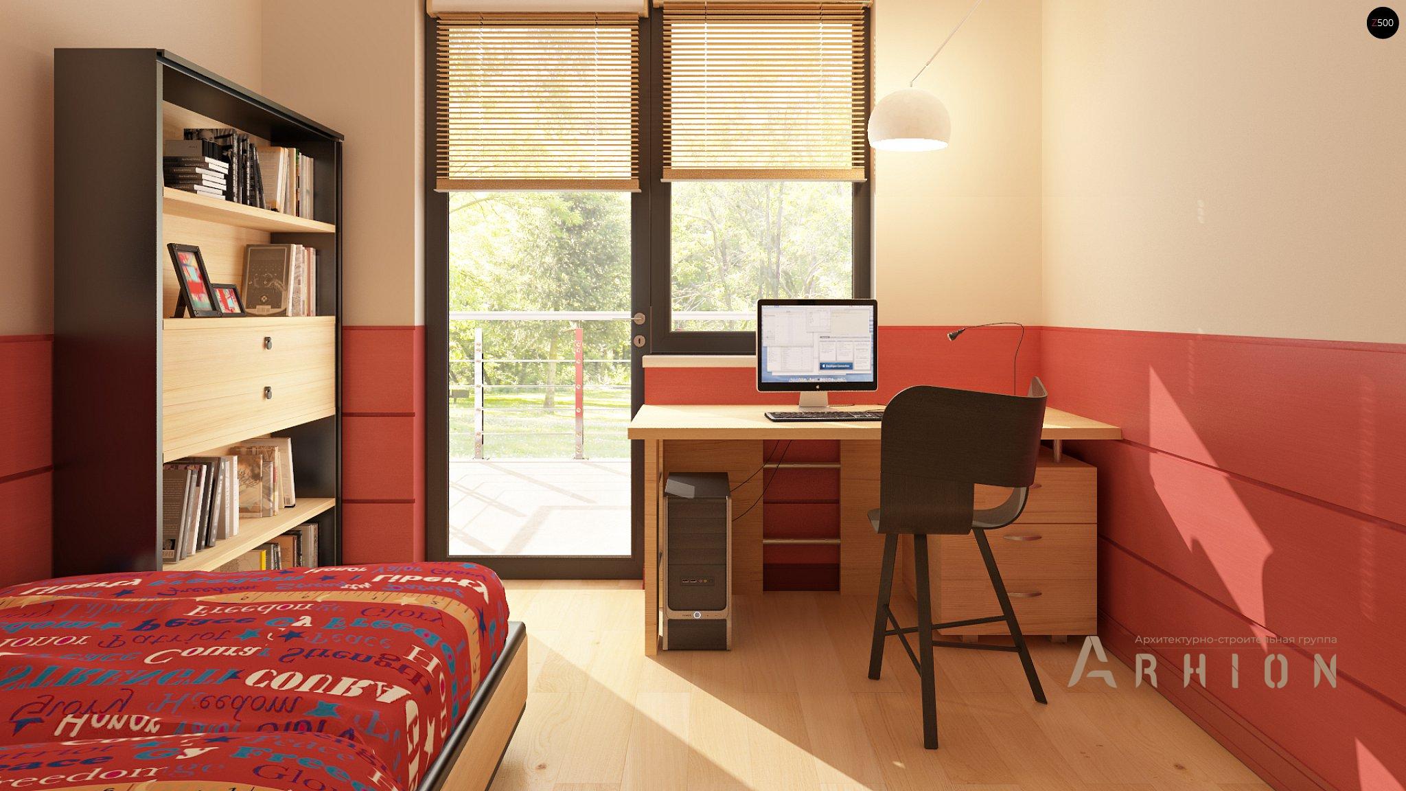 6. Проект двухэтажного дома в современном стиле с четырехскатной, Zx24 dk, площадью - 163 кв c терассой, балконом, гаражом